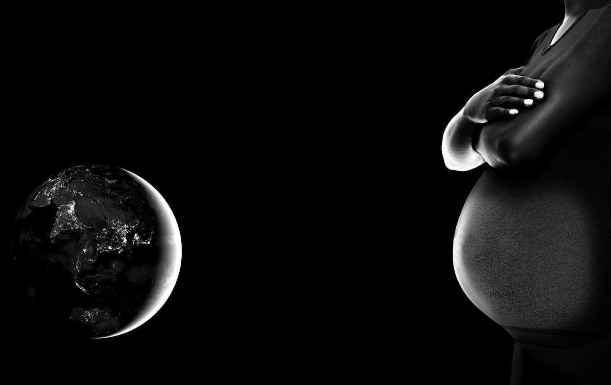 Earth and Pregnant Woman