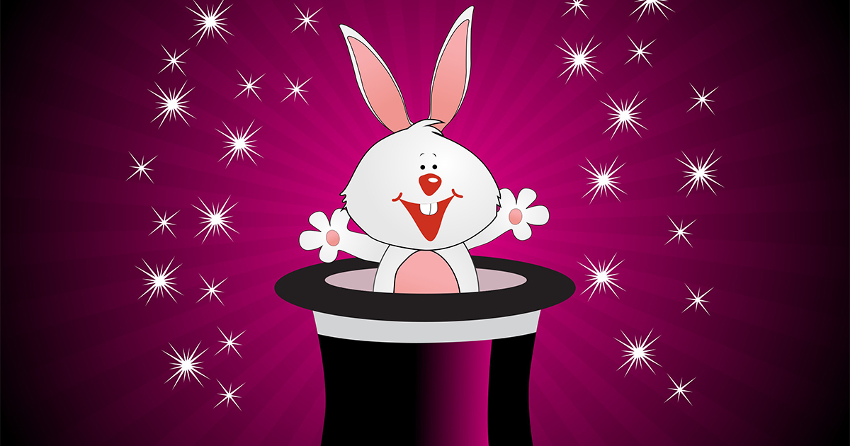 Magic hat and rabbit